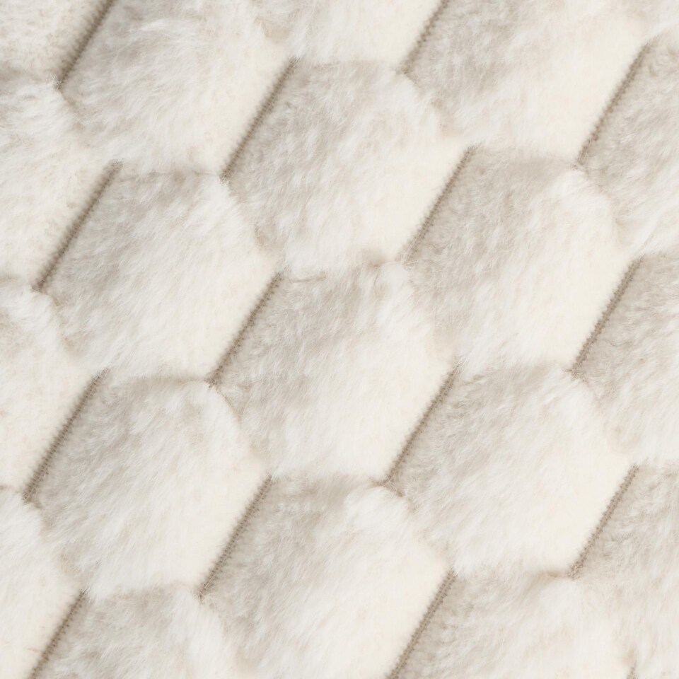 image 1 of OHS Soft Waffle Fleece Faux Fur Thick Blanket Throw
