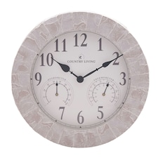 Country Living Garden Clock 14" Grey