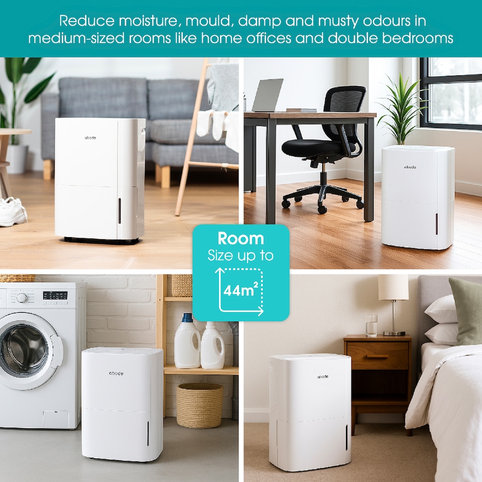 image 1 of Abode White Dehumidifier 16 Litre/Day Clothes Dryer LED Display ADH1601