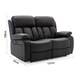image 7 of Chester 2 Seater Electric High Back Bonded Leather Recliner Sofa (Black)