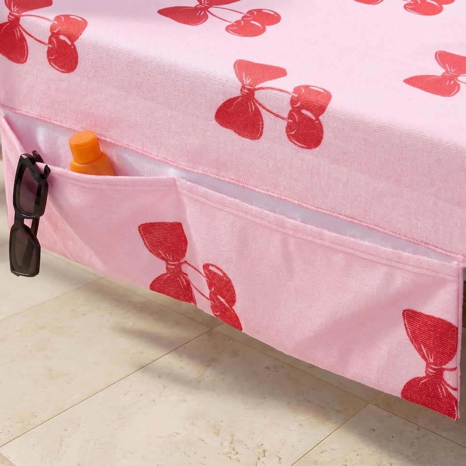 image 1 of OHS Bows Beach Towel with Bag Quick Dry Absorbent Travel Spa