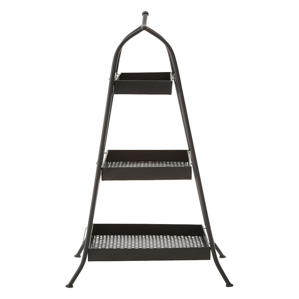 image 1 of Lexa Black Metal Storage Rack Black