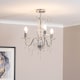 image 2 of ValueLights Viscount 3 Way Silver Jewel Chandelier Ceiling Pendant Light | Chrome