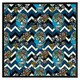 image 1 of Embroidery colourful simplified ethnic skull blue pattern (Picutre Frame) Black | XS