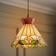 image 2 of ValueLights Evelyn Tiffany Rose Glass Ceiling Pendant Lamp Shade Multi