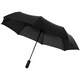 image 1 of Marksman 21.5 Inch Traveller 3-Section Auto Open & Close Umbrella - Solid Black - 30.8 x 98 cm