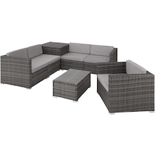 Garden Furniture Set Pisa - modular sofa, armchair, coffee table, cushion storage box | Grey | grey | 67 x 75 x 64,50 cm | 1