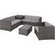 image 1 of Garden Furniture Set Pisa - modular sofa, armchair, coffee table, cushion storage box | Grey | grey | 67 x 75 x 64,50 cm | 1