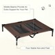 image 6 of PawHut Large Pet Cot Portable Dog Cat Sleep Bed Elevated Camping Outdoor Brown