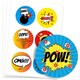 image 1 of Super Hero Round Stickers 88mm - Sheet of 6