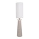 image 1 of ValueLights Grayson Natural Cement Effect Ceramic Midi Floor Lamp with Cylinder Shade | Grey