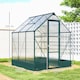 image 3 of Outsunny Walk-in Greenhouse Garden Polycarbonate Aluminium w Smart Window 6x6ft