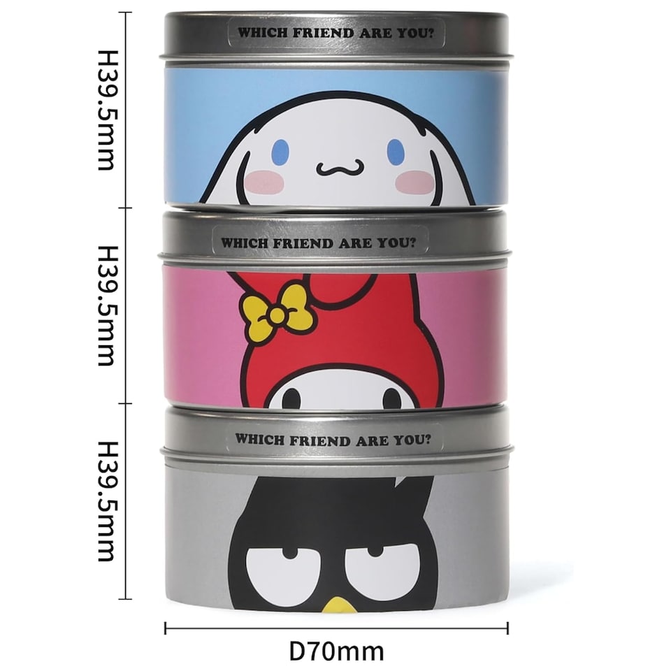 image 1 of Hello Kitty & Friends Stackable Candle trio Set
