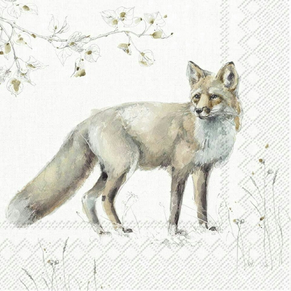 IHR  Woodland Fox Nature&nbsp;Cocktail Napkins 25cm 3ply  20 Pack