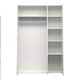 image 5 of Space Wardrobe 3 Doors White 1750