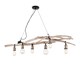image 1 of Driftwood 6 Light Pendant Bar Light Wood, E27