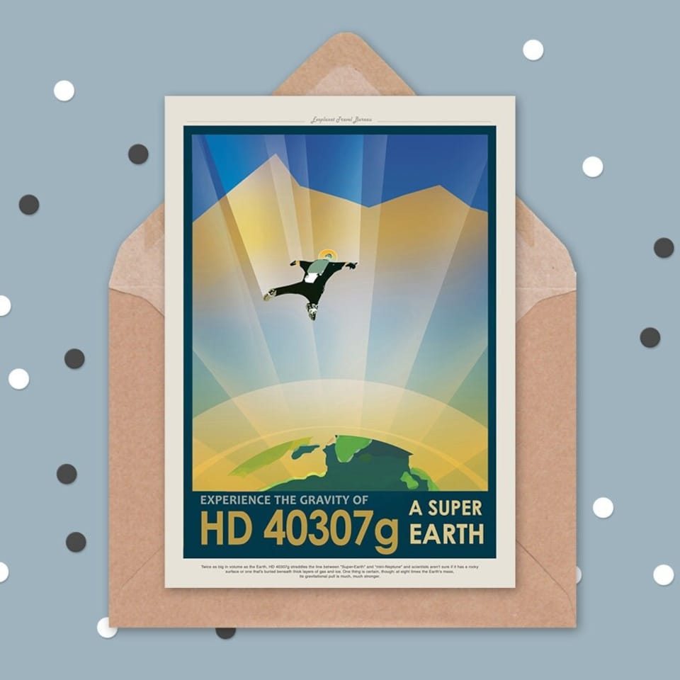 image 1 of Hd 40307G Super Earth Space Tours Travel NASA Card