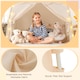 image 9 of COSTWAY Kids Play Tent Indoor & Outdoor Extra Large Playhouse Tent-Beige