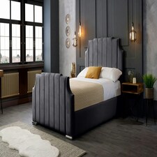 Nelson Plush Steel Double Bed Frame - Steel