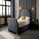 image 1 of Nelson Plush Steel Double Bed Frame - Steel