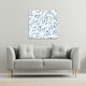 image 2 of watercolour blue branches with leaves (Canvas Print) 90 x 90 x 4cm