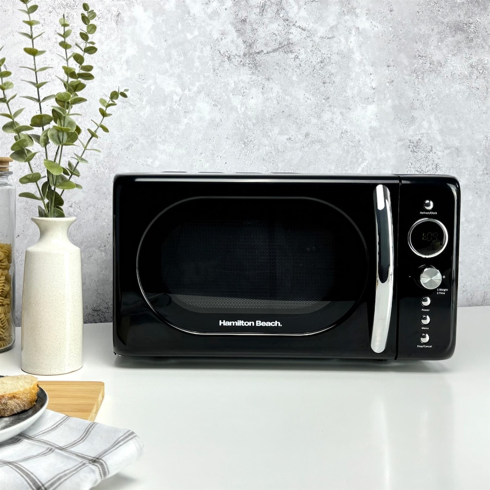 image 1 of Hamilton Beach 20L Retro Black Microwave