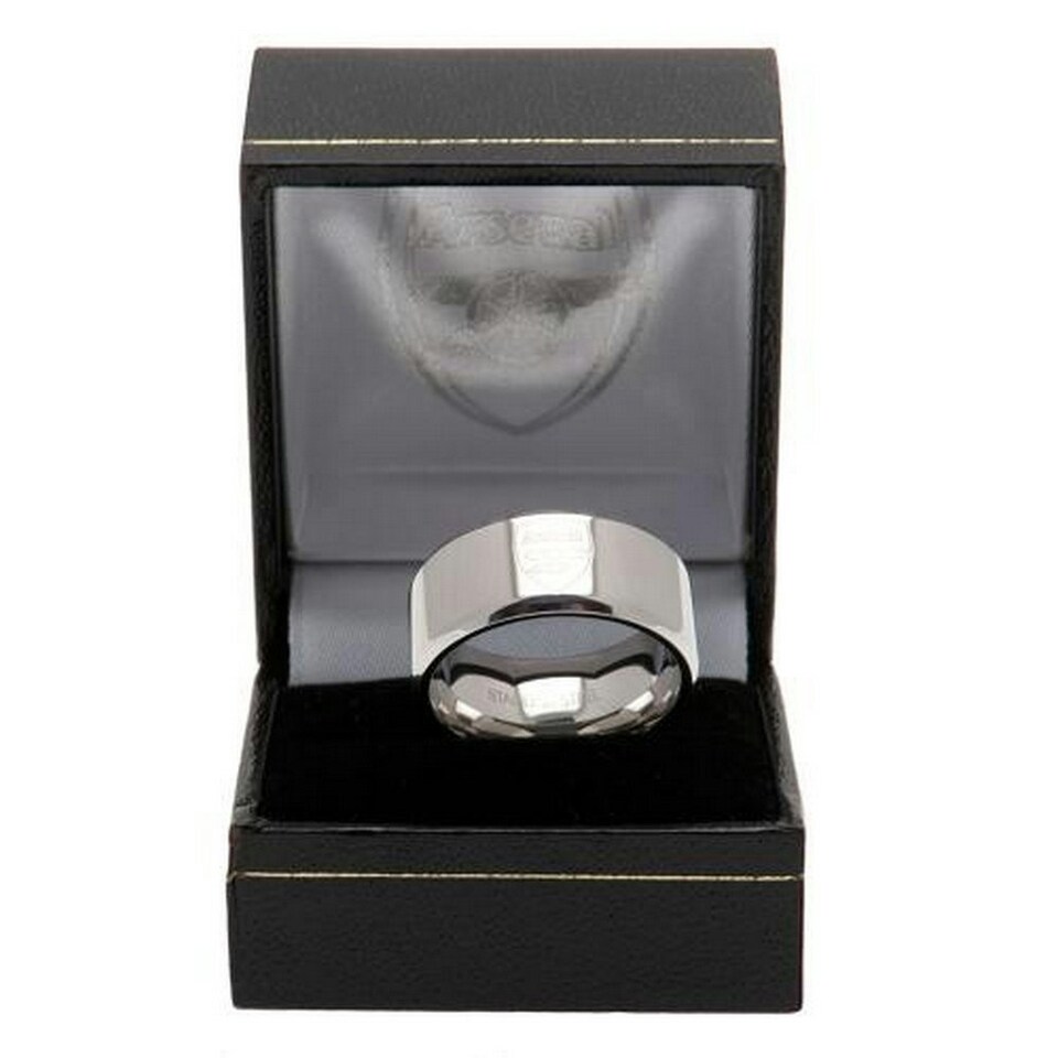 image 1 of Arsenal FC Band Ring - Silver - Medium