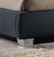 image 2 of 4ft6 Double Grey Fabric,Upholstered,Bed Frame,Bedstead,Padded,Linen