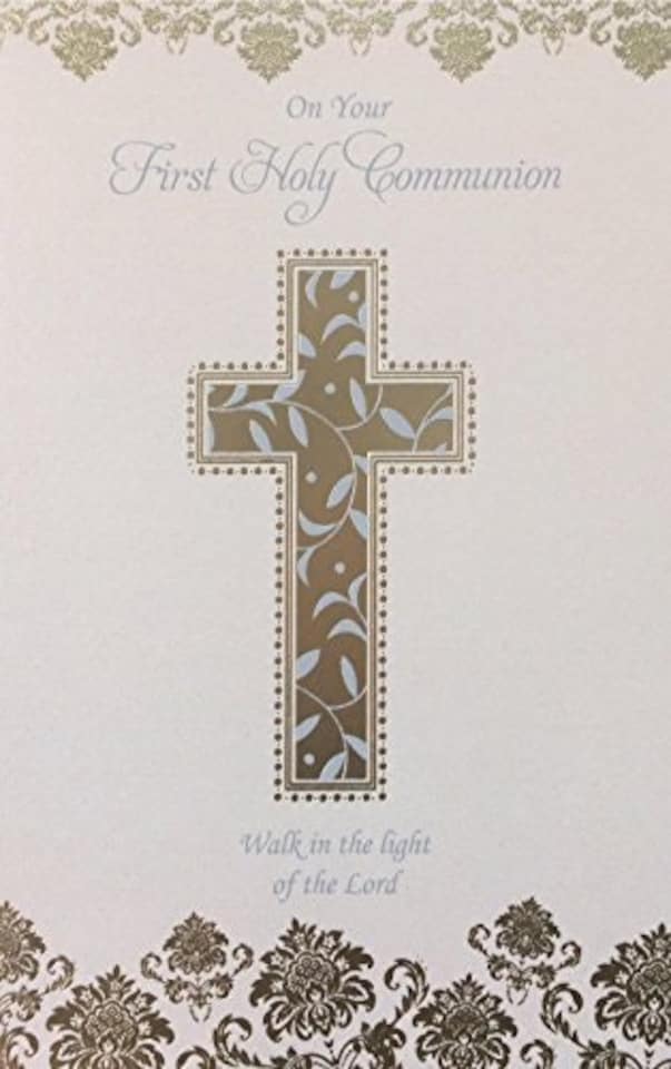 image 1 of On Your First Holy Communion card Walk in the light of the Lord