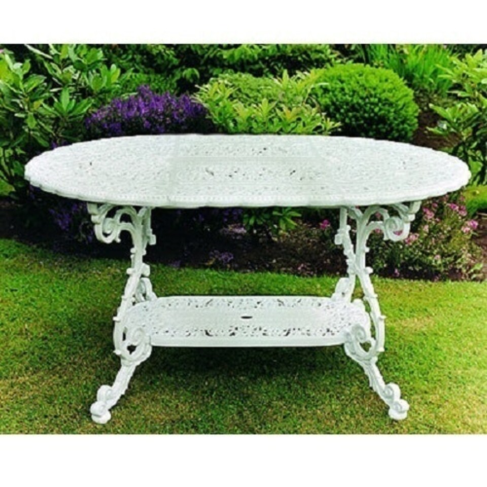 image 1 of Victorian Mini Grand British Made, High Quality Cast Aluminium Garden Furniture - L141 x W95 x H73 cm
