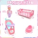 image 2 of 13 Inch Baby Doll Play Set My First Baby Doll with Swinging Crib High Chair and Feeding Accessories Pretend Play Girls Toys