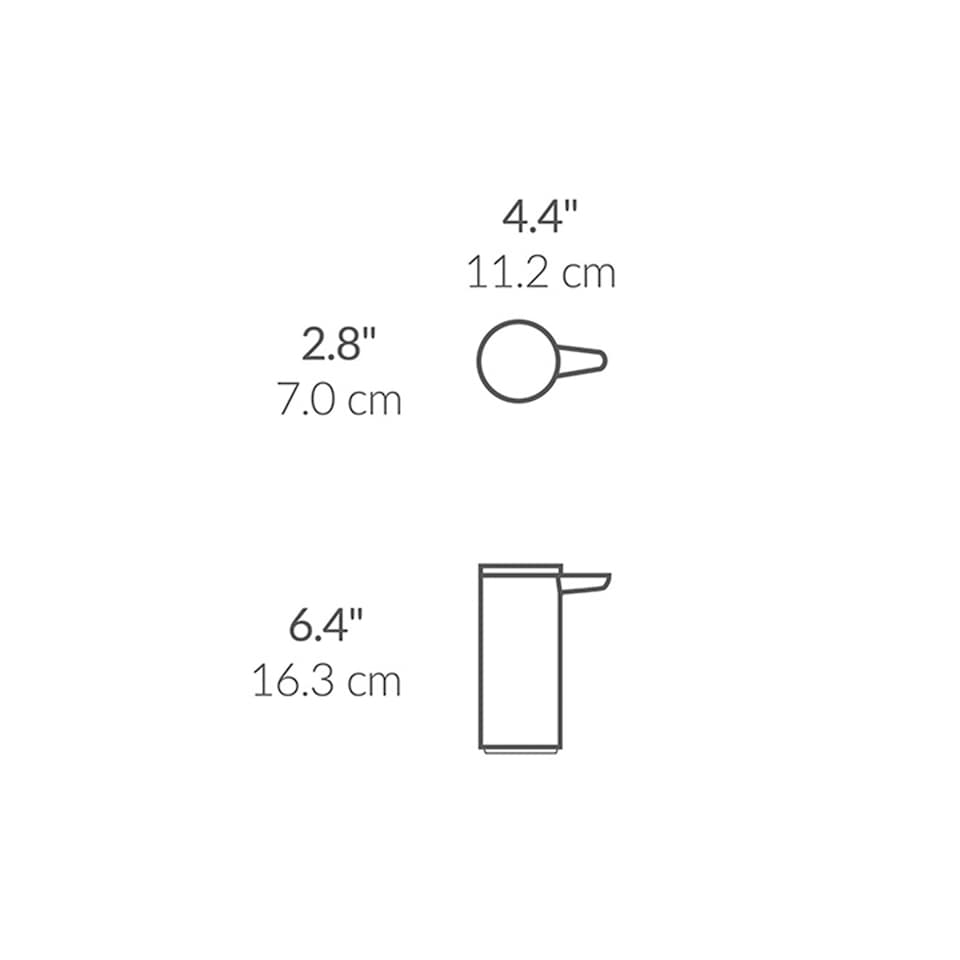 image 1 of Simplehuman 266ml Rechargeable Sensor Soap Pump, Automatic Hand Motion Soap Dispenser, White Steel