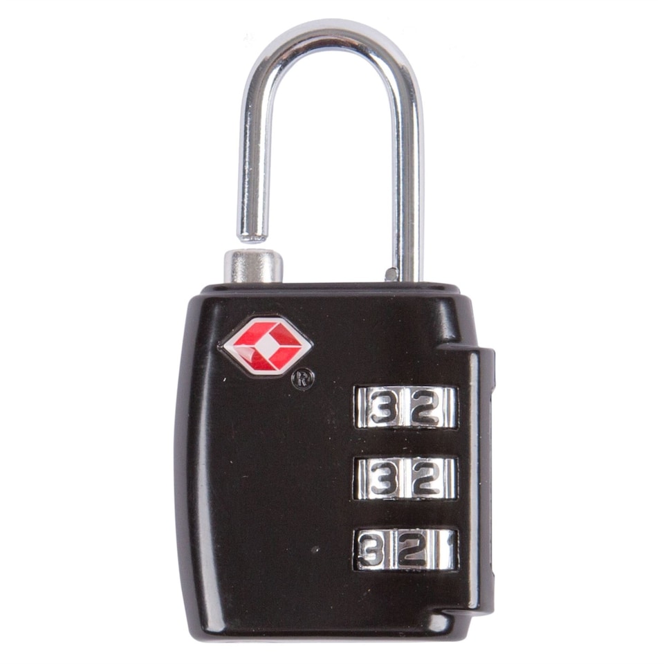 Blackspur TSA-Approved Metal Combination Padlock - 3-Digit - Black | Black | Black