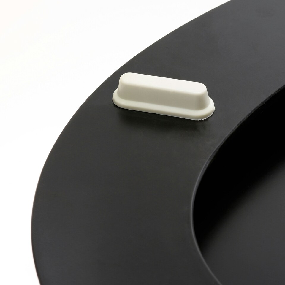 image 1 of Interiors By Premier Oval Shape Matte Black Toilet Seat, Soft Close Toilet Lid With Zinc Fixings, Modern WC Seat For Bathroom