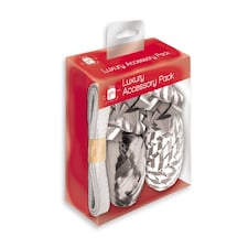 Pack of 7 Pieces Christmas Luxury Silver and White Gift Wrap Set