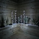 image 2 of Set of 6 Drop Tree Multi-Action Christmas ClusterBrights with 384 White LEDs
