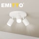 image 9 of EMITTO 3-Way Spotlight Ceiling Light Adjustable GU10 Modern White Round Base