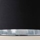 image 6 of ValueLights Reni Large Black Fabric Chrome Inner Lamp Shade | Black