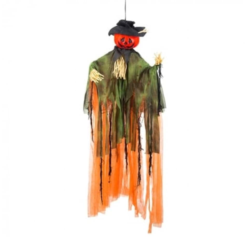 Pumpkin Scarecrow Hanging Prop Halloween Decoration 1m