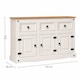 image 7 of Corona Sideboard White 3 Door 3 Drawer Mexican Solid Pine Wood