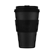 image 1 of Ecoffee Cup 14oz 400ml Reusable Eco-Friendly, Plant Based Coffee Cup with Silicone Lid & Sleeve, Kerr & Napier | Black | Kerr & Napier