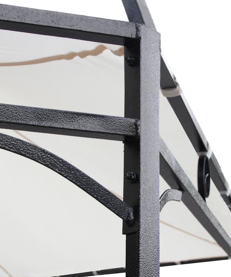 image 1 of Harlington Deluxe Steel Frame Gazebo With Roof Canopy In Sand