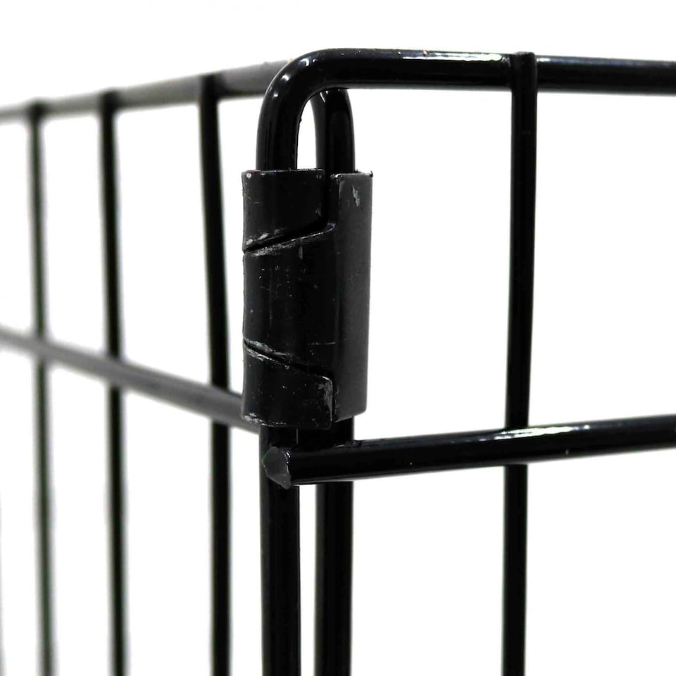image 1 of Large 91cm Folding Pet Dog Rabbit Run Play Pen Cage Enclosure Fence | Black
