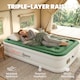 image 6 of Outsunny Inflatable Mattress, Air Bed with Built-in Pump | Green | Dark Green | Double