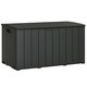 image 1 of Outsunny 336 Litre Rolling Outdoor Garden Storage Box, Plastic Container, Black