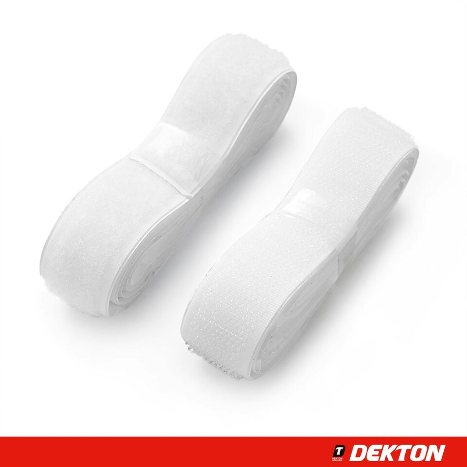 image 1 of Dekton White 20mm X 1m Hook & Loop 100% Nylon With Backing Glue