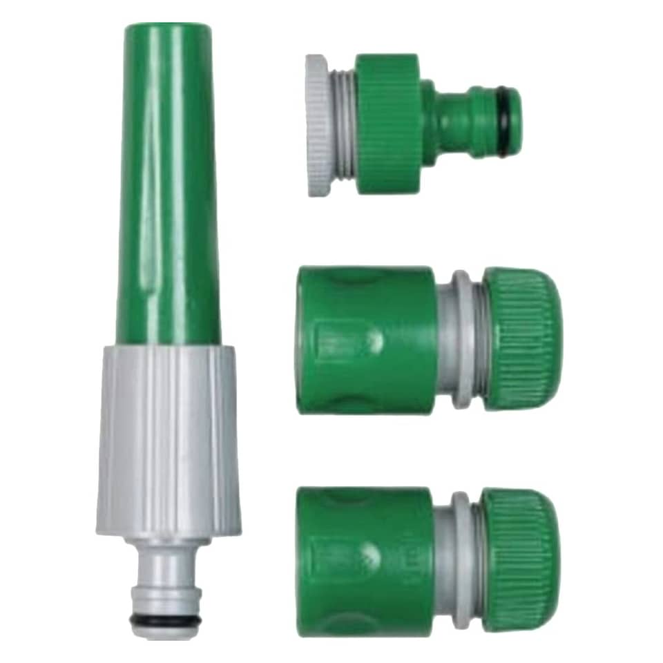 SupaGarden Hose Fitting Set - Green/Silver - One Size