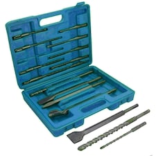 SDS Plus Chisel Set Masonry And Steel Drill Bit Set 15pc SIL72