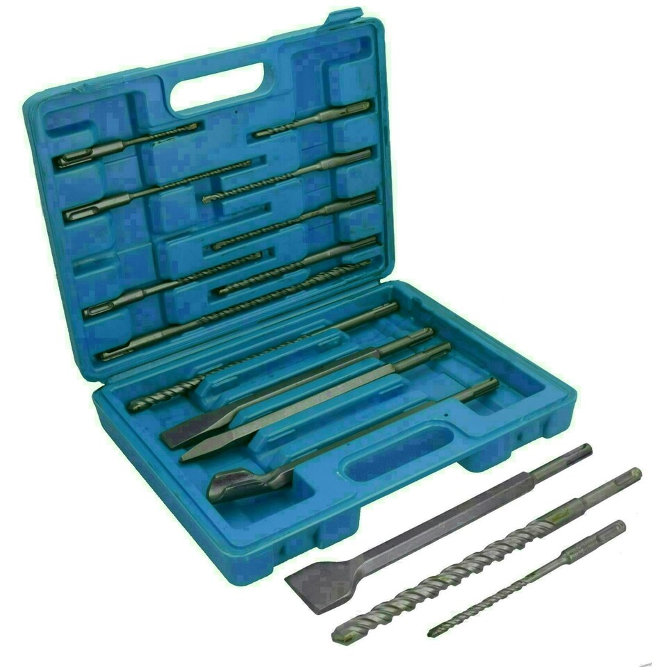 image 1 of SDS Plus Chisel Set Masonry And Steel Drill Bit Set 15pc SIL72