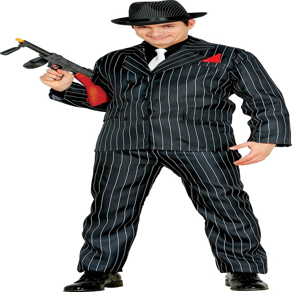 image 1 of Fancy Dress Adult American Gangster Costume - M